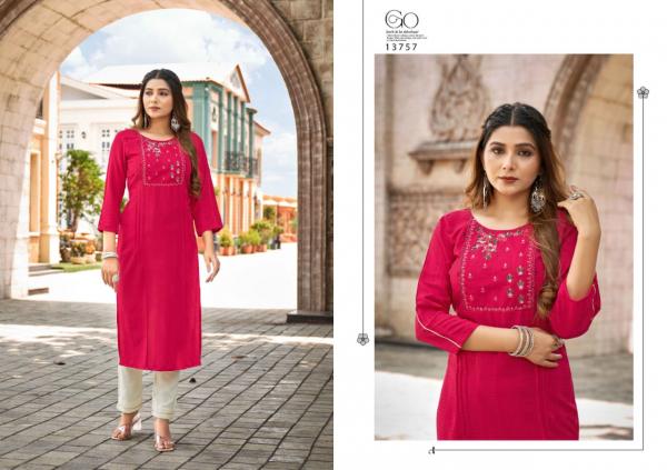 Kalaroop Noori Regular Wear Rayon Designer Long Kurti Collection